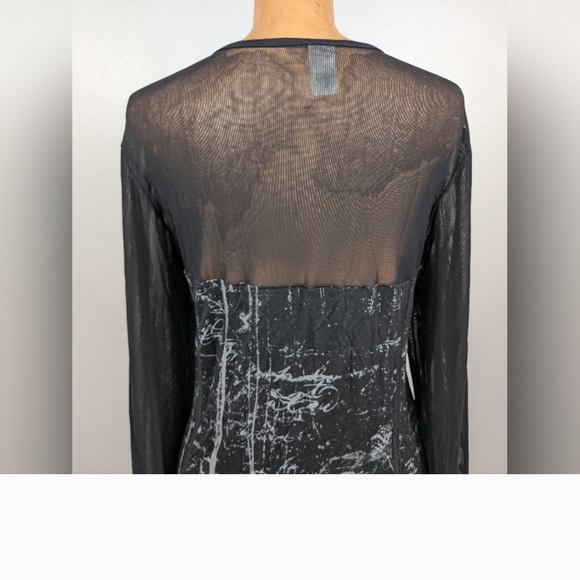 Affliction Womens Battle Zone Lace Up Top Mesh Back/Sleeves. XL - Picture 6 of 9